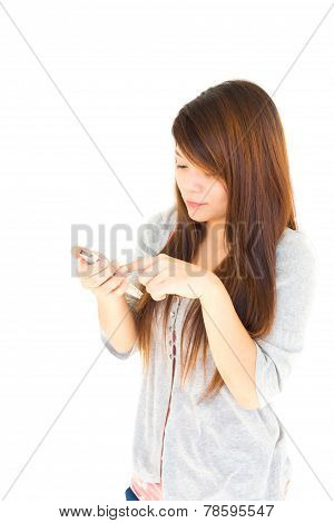 Woman Chat With Someone