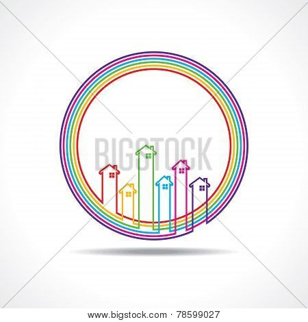 Real Estate icon for sale property concept stock vector
