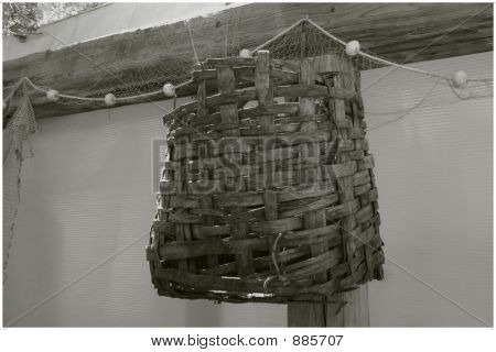 oude houten mandje