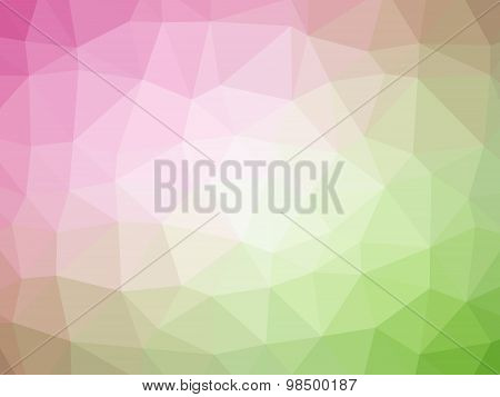 Pink Green Gradient Polygon Shaped Background
