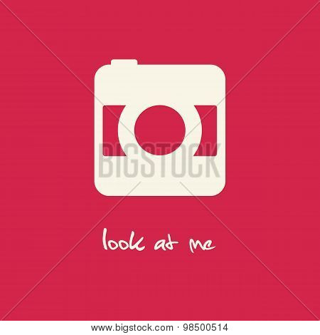 Retro Styled Illustration Of A Camera