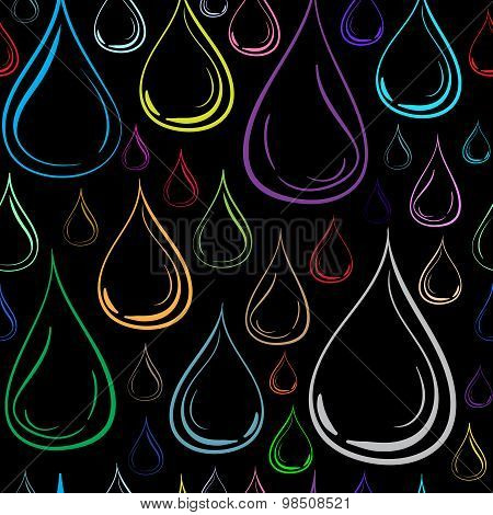 Seamless contours color drops