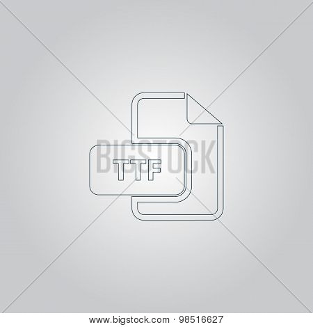 TTF extension text file type icon