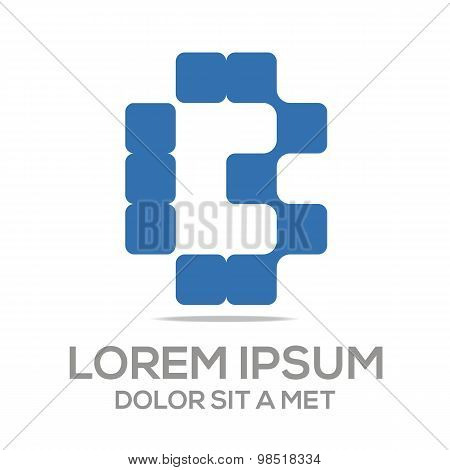 Logo alphabet number business collection vector