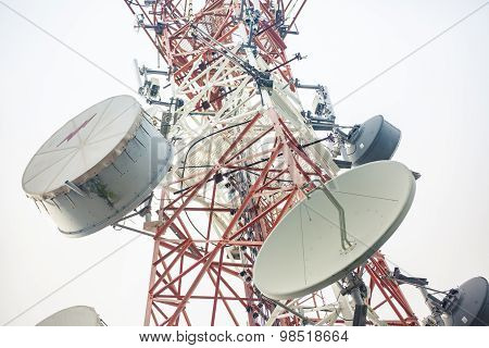 Telecommunication Tower With Antennas