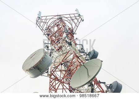 Telecommunication Tower With Antennas