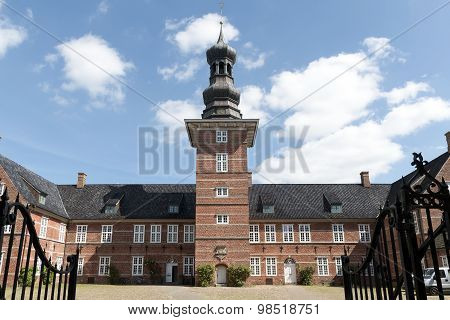 Castle Of Husum Against The Blue Sky, Schleswig Holstein, North Germany
