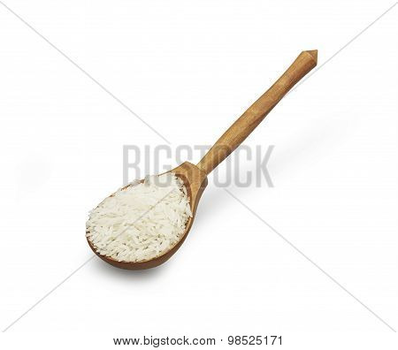 the rice in spoon