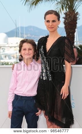Gilad Kahana, Natalie Portman attend the 'A Tale Of Love And Darkness' Photocall during the 68th annual Cannes Film Festival on May 17, 2015 in Cannes, France.