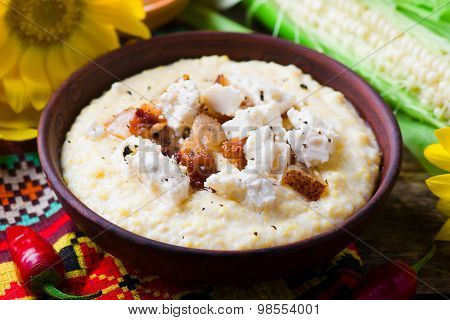 Banosh, A Traditional Ukrainian Corn Grain Dish