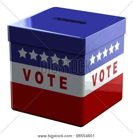Box - Vote Isolated On White Background