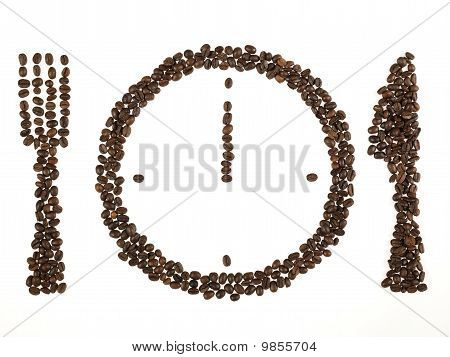 orologio di chicchi di caffè