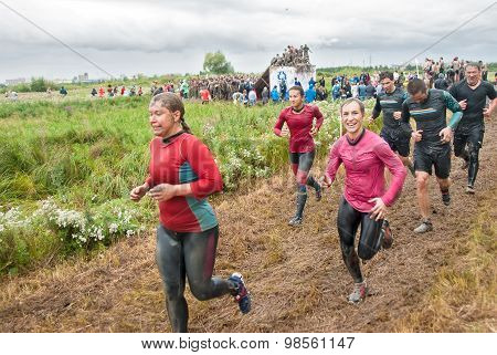 Cross-country race. Before next obstacle. Tyumen