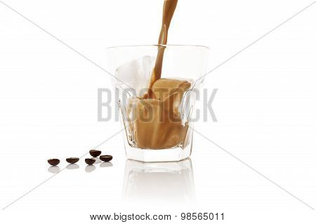Ice Coffee Isolated.