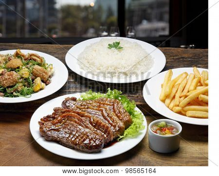 picanha potato with rice and beans drover