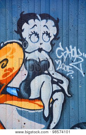 Street art Betty Boop