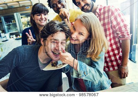 Couple Bakery Friends Dessert Sweets Concept