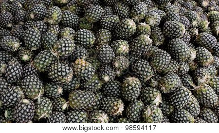 Pineapples At Fruit Market.