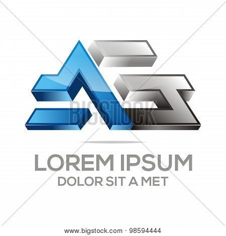 Logo Letter A Icon Abstract