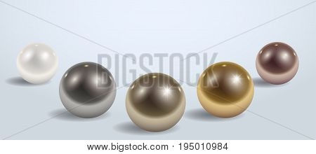 Composition of different metal or plastic balls on the plane