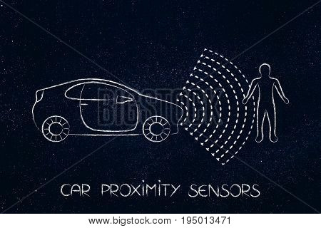 Vehicle With Sensors Detecting Proximity With A Pedestrian