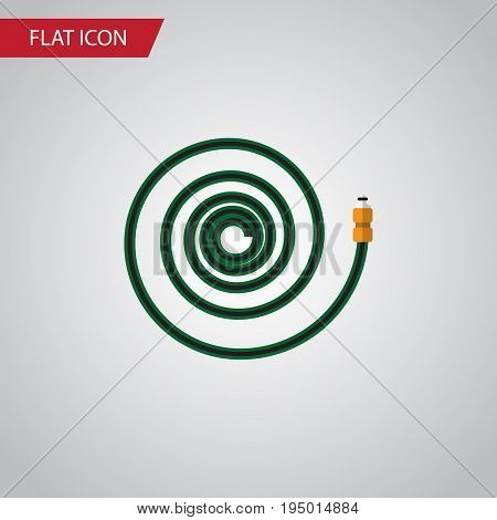 Isolated Garden Hose Flat Icon. Hosepipe Vector Element Can Be Used For Garden, Hose, Hosepipe Design Concept.