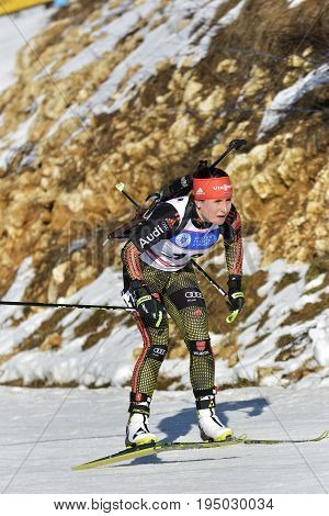 Cheile Gradistei, Roamania - January 30: Unknown Competitor In Ibu Youth&junior World Championships