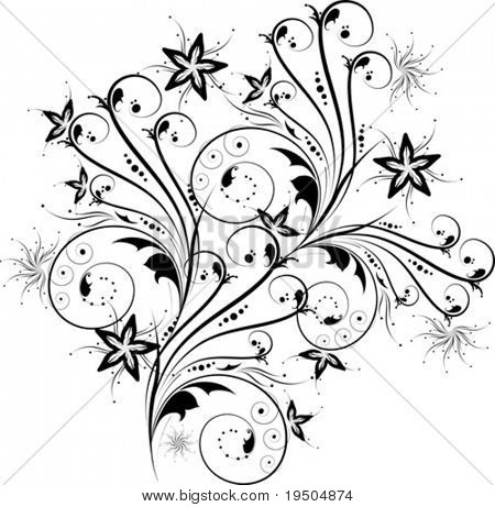 孤立的植物区系饰品