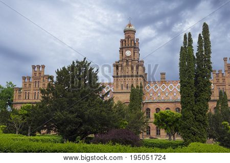 Bell tower of the Seminary Church at Chernovtsy University Ukraine
