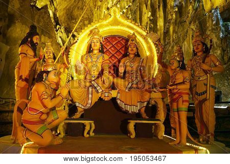 KUALA LUMPUR, 10 JANUARY 2017 - Batu Caves in Kulala Lumpur, Malaysia, Asia