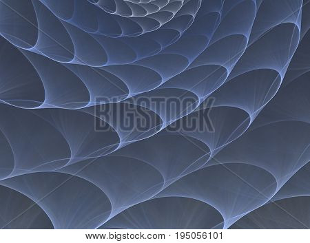 abstract bright blue multicolored fractal computer generated image