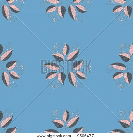 Blooming jungle. Motley vector illustration. Seamless exotic pattern with many colorfil tropical leaves.