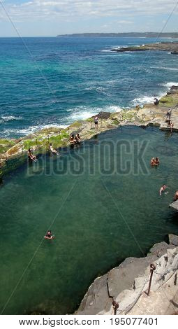 The Bogey Hole, Newcastle, Nsw Australia. Also Known As Commandant's Baths, It Was Built By Convicts