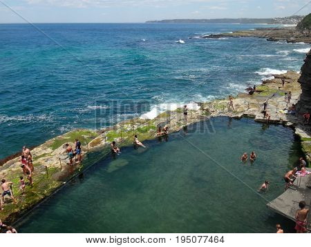 The Bogey Hole, Newcastle, Nsw Australia. Also Known As Commandant's Baths, It Was Built By Convicts