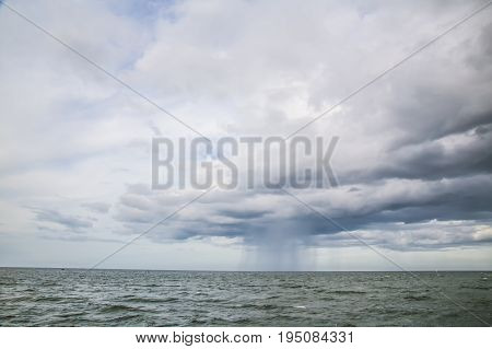 A Thunderstorm in the Gulf of Thailand.