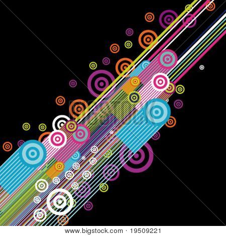 Вектор версии. Пуля.  Черный фон.