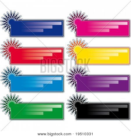 Set multicolored  web design elements