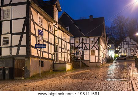 Half-timbered houses of Freudenberg a town in North Rhine-Westphalia Germany
