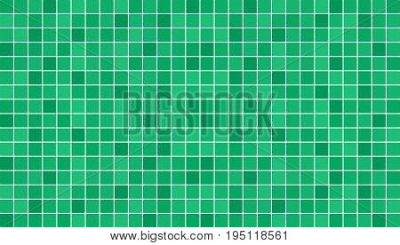 Emerald green ceramic floor and wall tiles. Abstract vector background. Geometric mosaic texture. Simple seamless pattern for backdrop advertising banner poster flyer or web