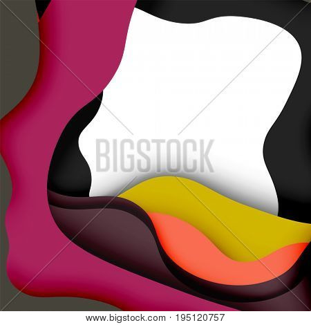 3d abstract background with cut shapes, business presentation, flyer template