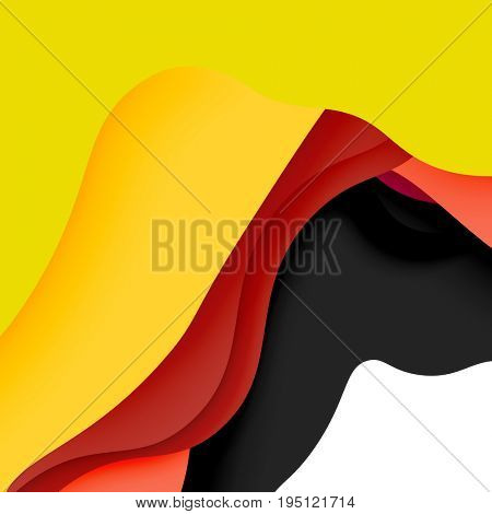 3d abstract background with cut shapes, business presentation, flyer template