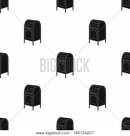 Mailbox.Mail and postman single icon in black style vector symbol stock illustration .