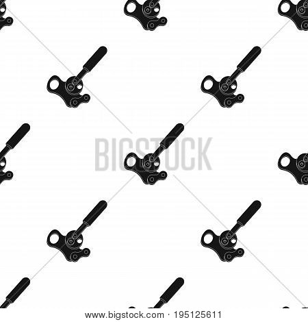 Rope movement mechanism.Mountaineering single icon in black style vector symbol stock illustration .