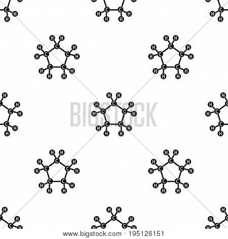 Chemical oil formula.Oil single icon in black style vector symbol stock illustration .