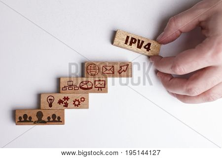 The Concept Of Technology, The Internet And The Network. Businessman Shows A Working Model Of Busine
