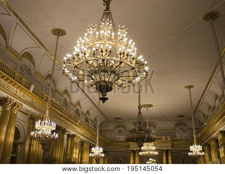 State Hermitage Museum, Interior. Art And Culture Museum Founded In 1764 On April 28, 2015 In Saint 