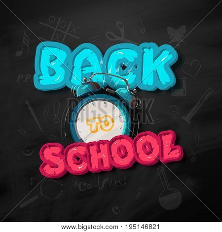 Back to school. Tipographic Banner. Bright flyer. Vector Illustration