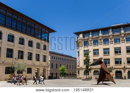 ALCOY, SPAIN - JUNE 14, 2017: Main buildings of the University of Valencia in Alcoy, Spain