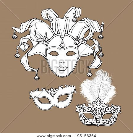 Set Three Decorated Vector Photo Free Trial Bigstock