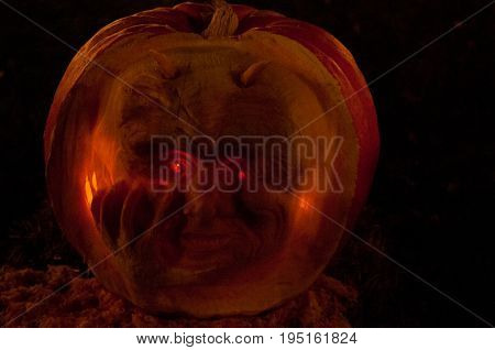 CHADDS FORD, PA - OCTOBER 26: View of The Great Pumpkin Carve carving contest on October 26, 2013